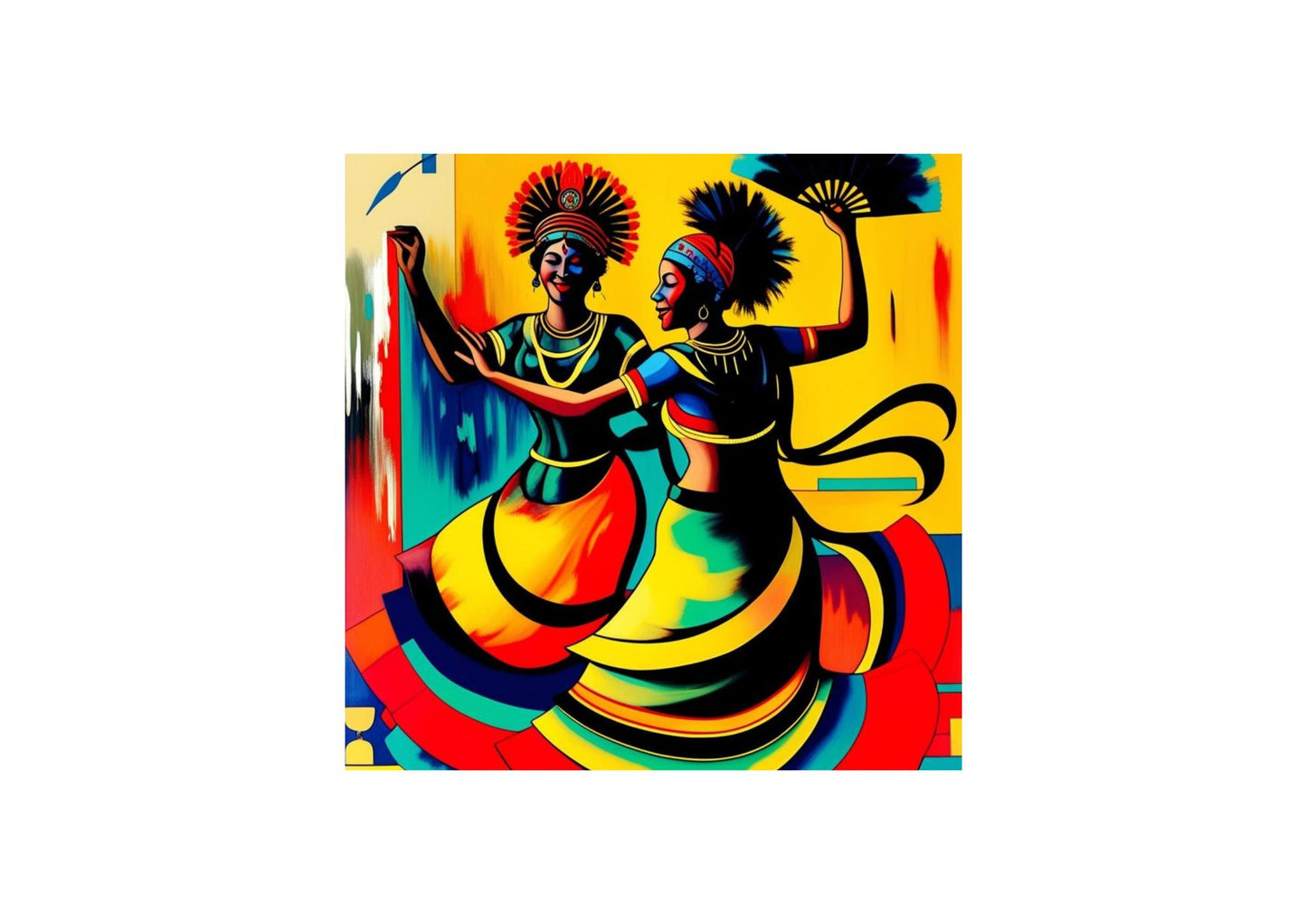 African Dancers, Canvas wall art