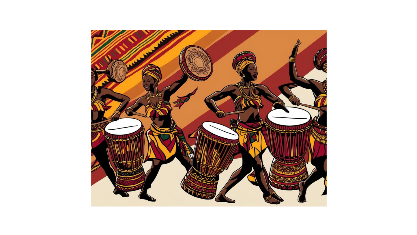 African dancers, wall art frame