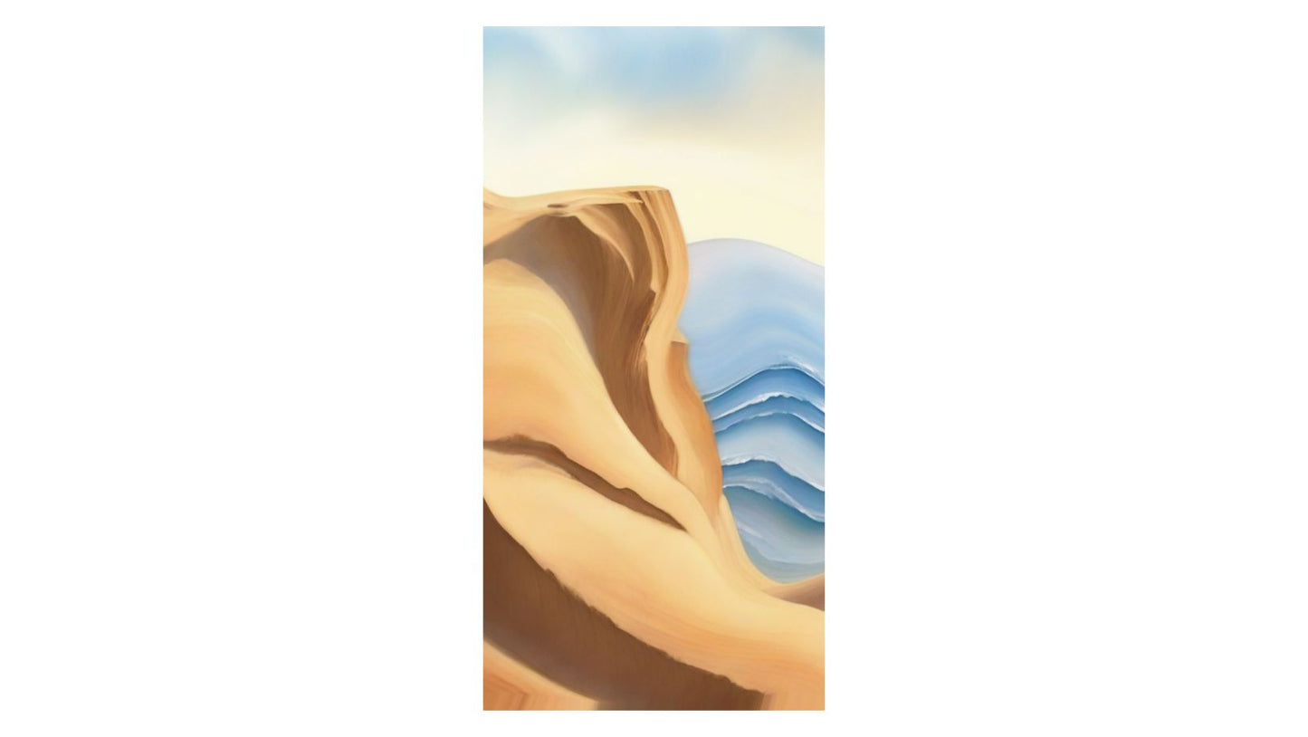 Painterly desert and sea with a blend of soft forms, Canvas wall art by wall and more