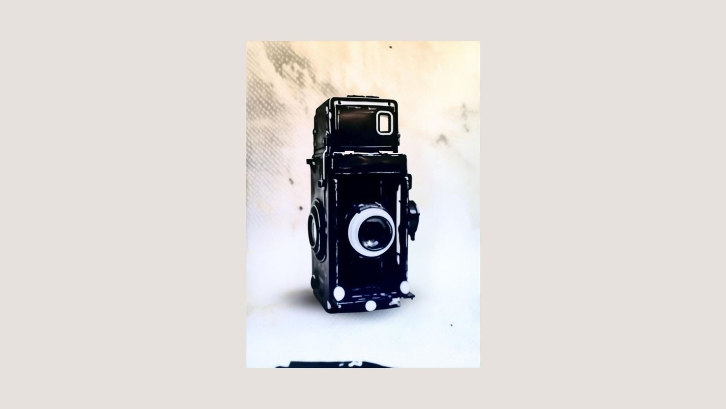 Nostalgic representation of an antique camera. wall art frame by wall and more