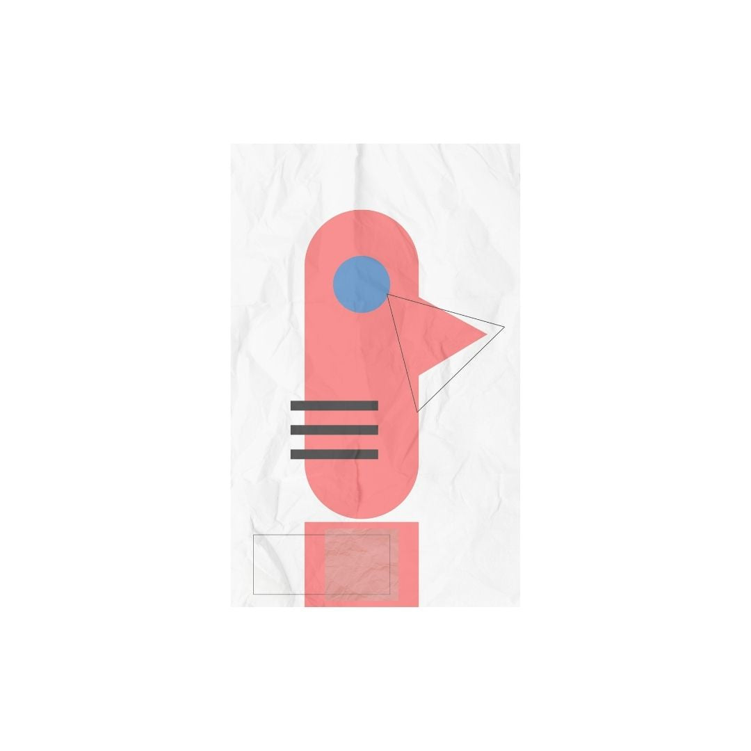 Totem Bird: Abstract geometry in Flight. wall art frame