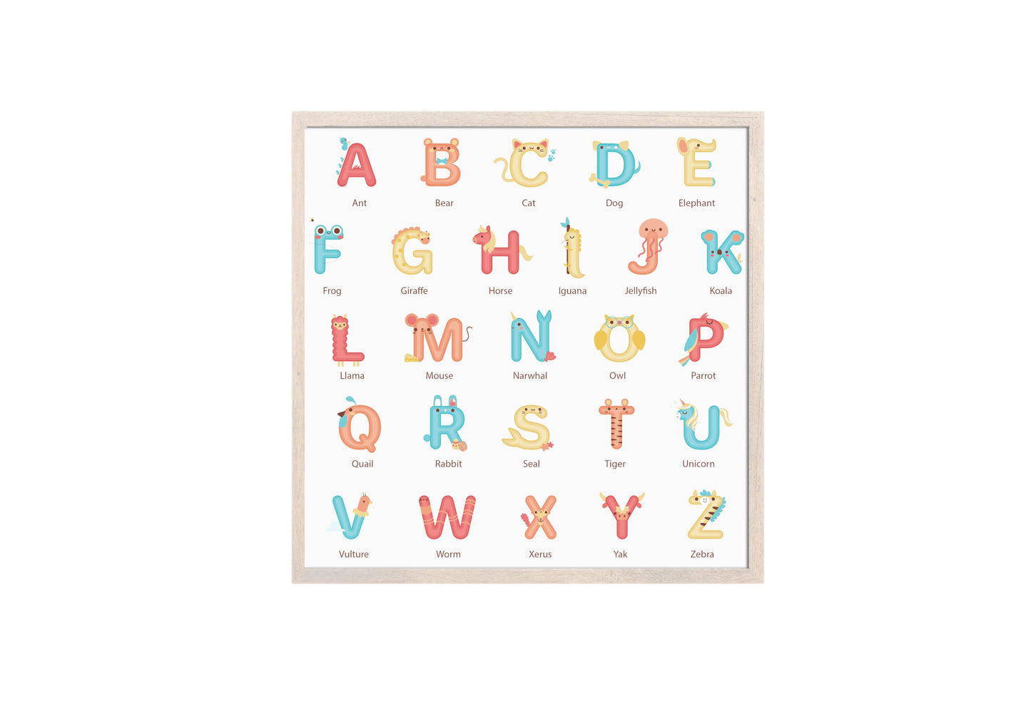 Alphabetical order — Wall art frame