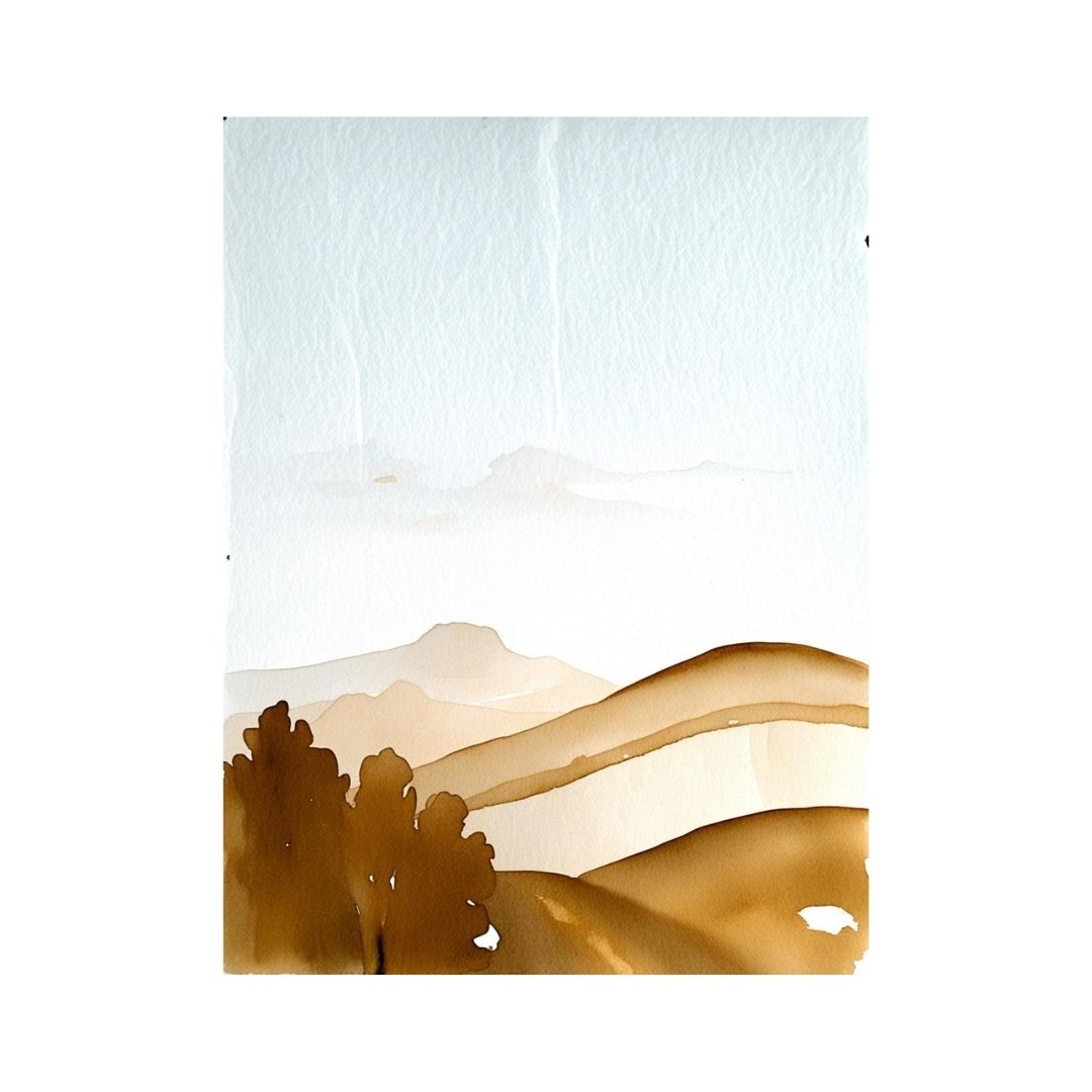 Trees and Hills brownish environment, wall art frame by wall and more
