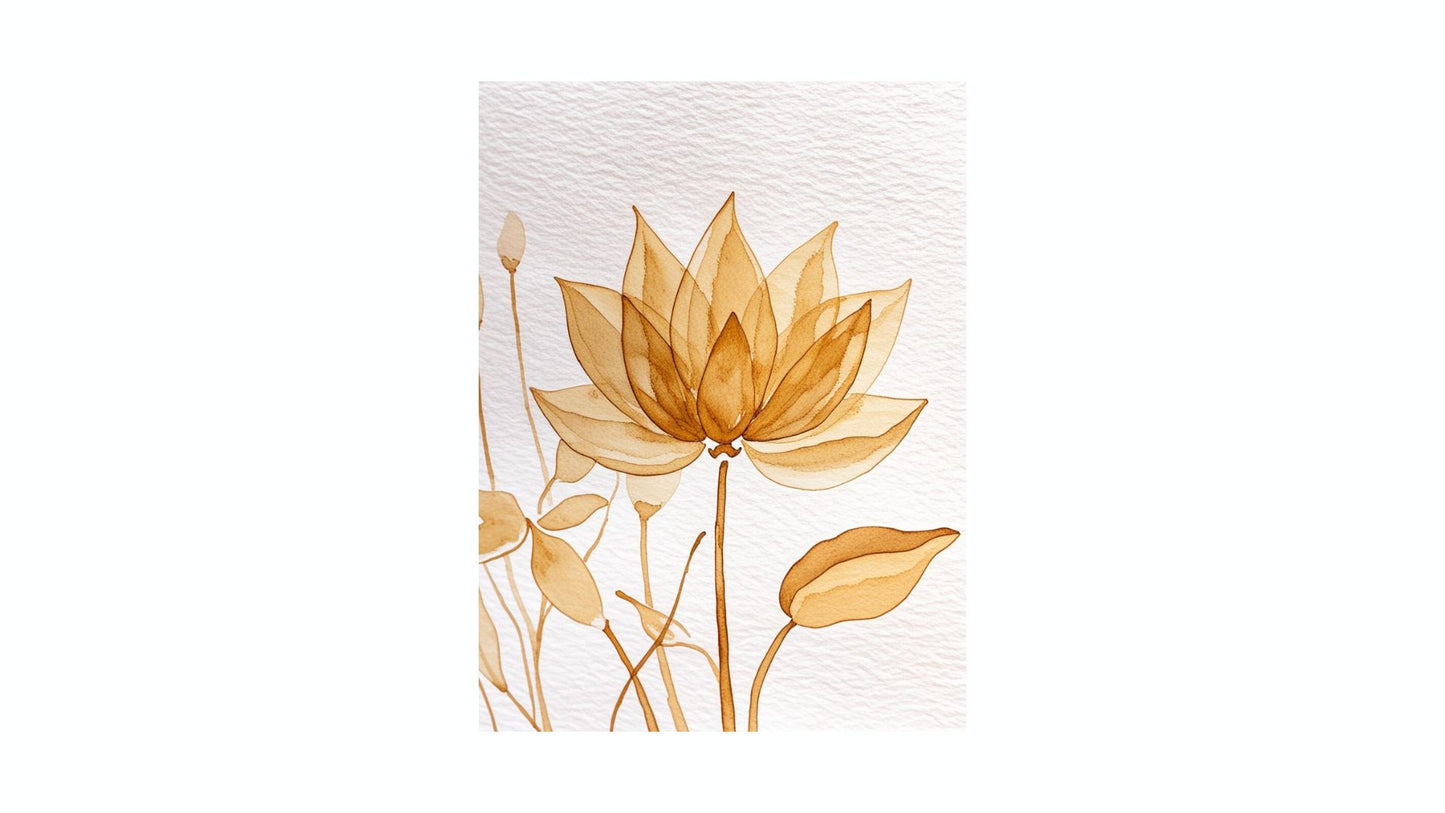 Flower sketch with texture design, wall art frame by wall and more