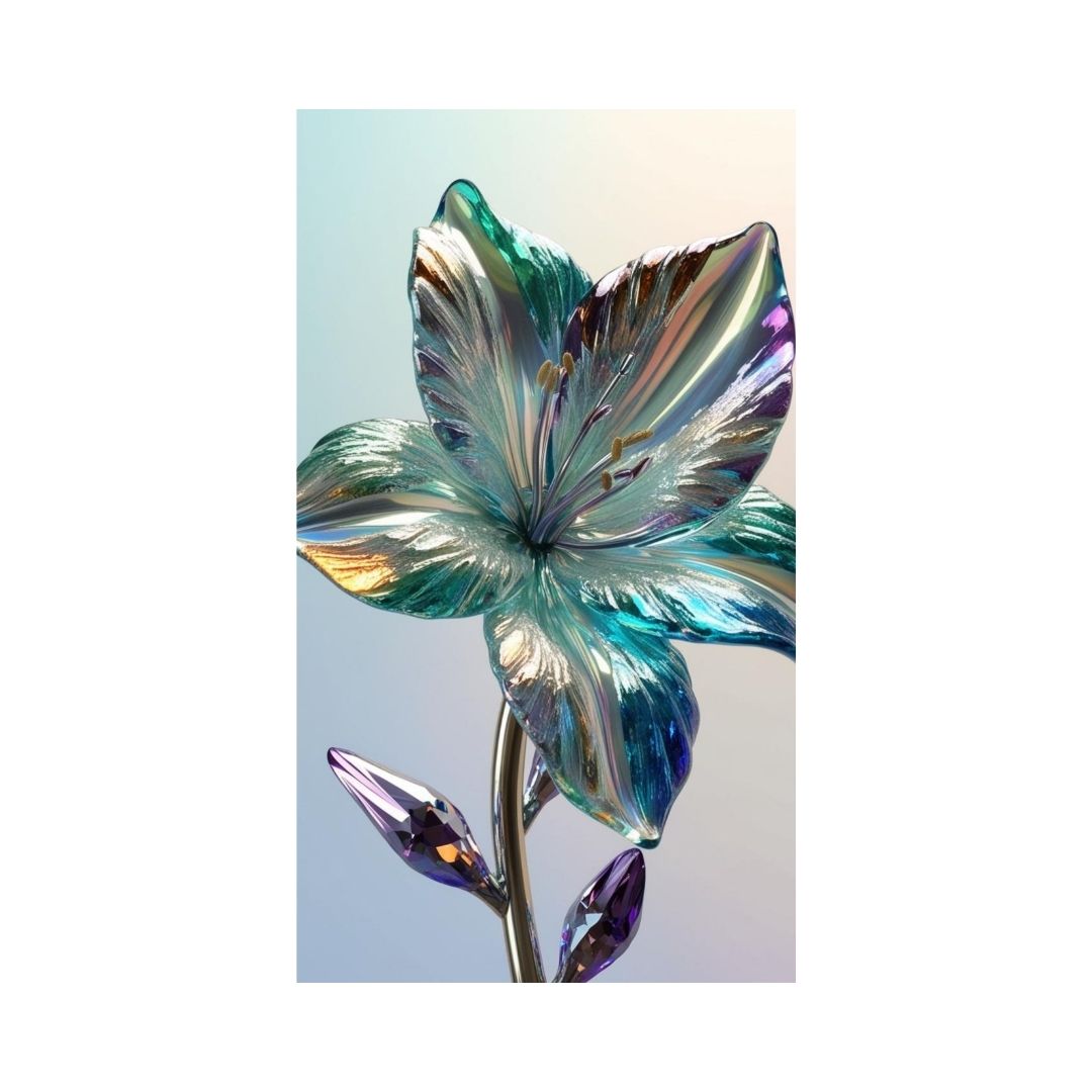 A flower metallic and iridescent appearance. wall art frames by wall and more