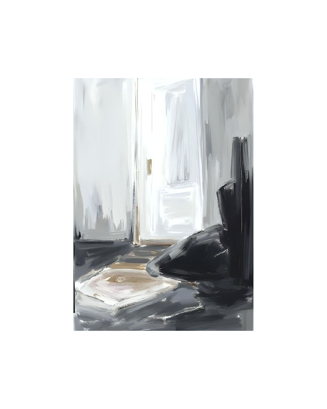 The Unspoken Room, a modern expressive mood. Wall art frame by wall and more