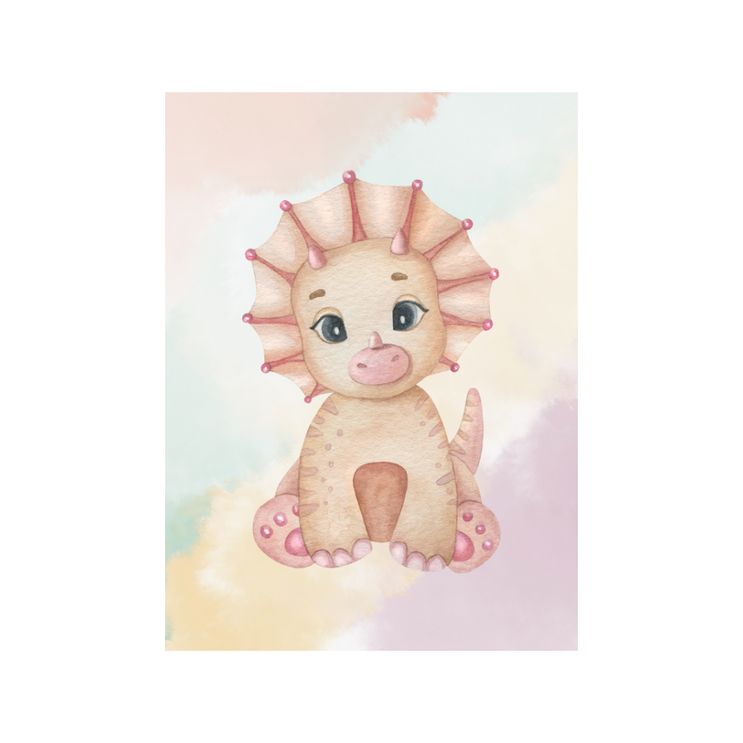 Pinky Dino, wall art frame