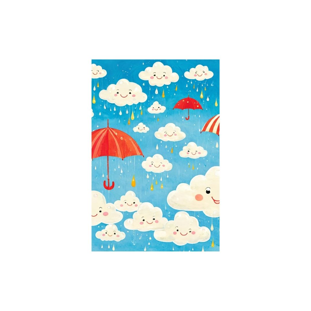 Digital illustration of a clouds . Wall art frames by wall and more