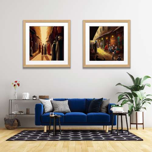 Old city roads, wall art frames, by wall and more