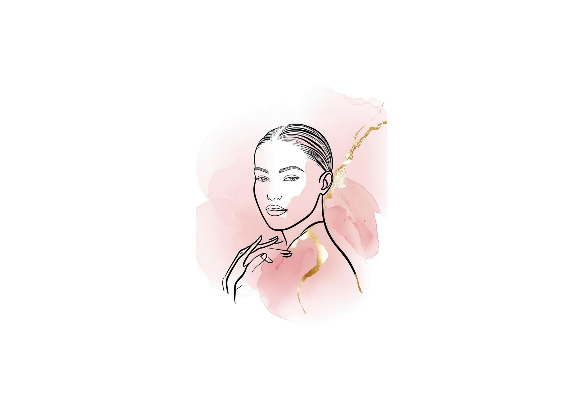 Woman outline pink design, wall art frame
