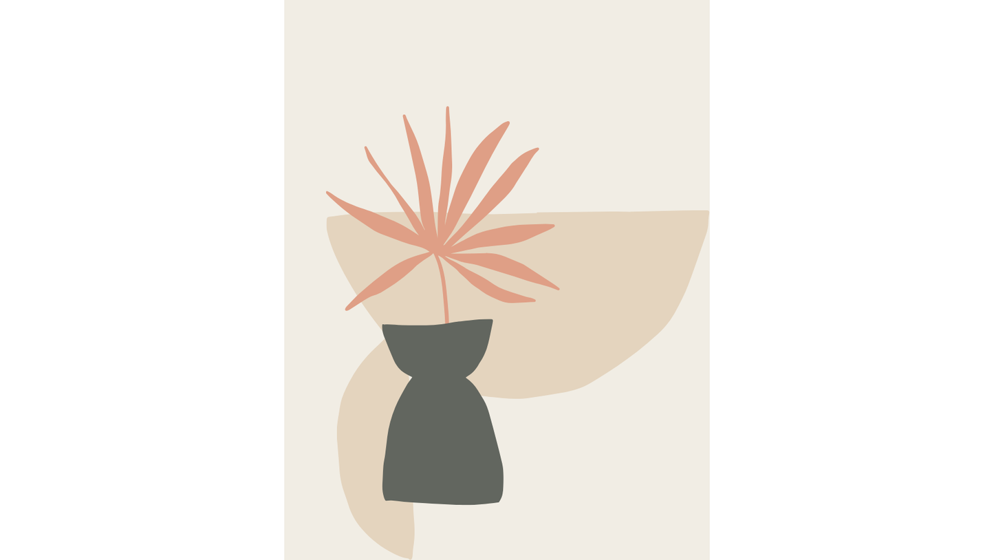 Minimalist floral design, wall art frames