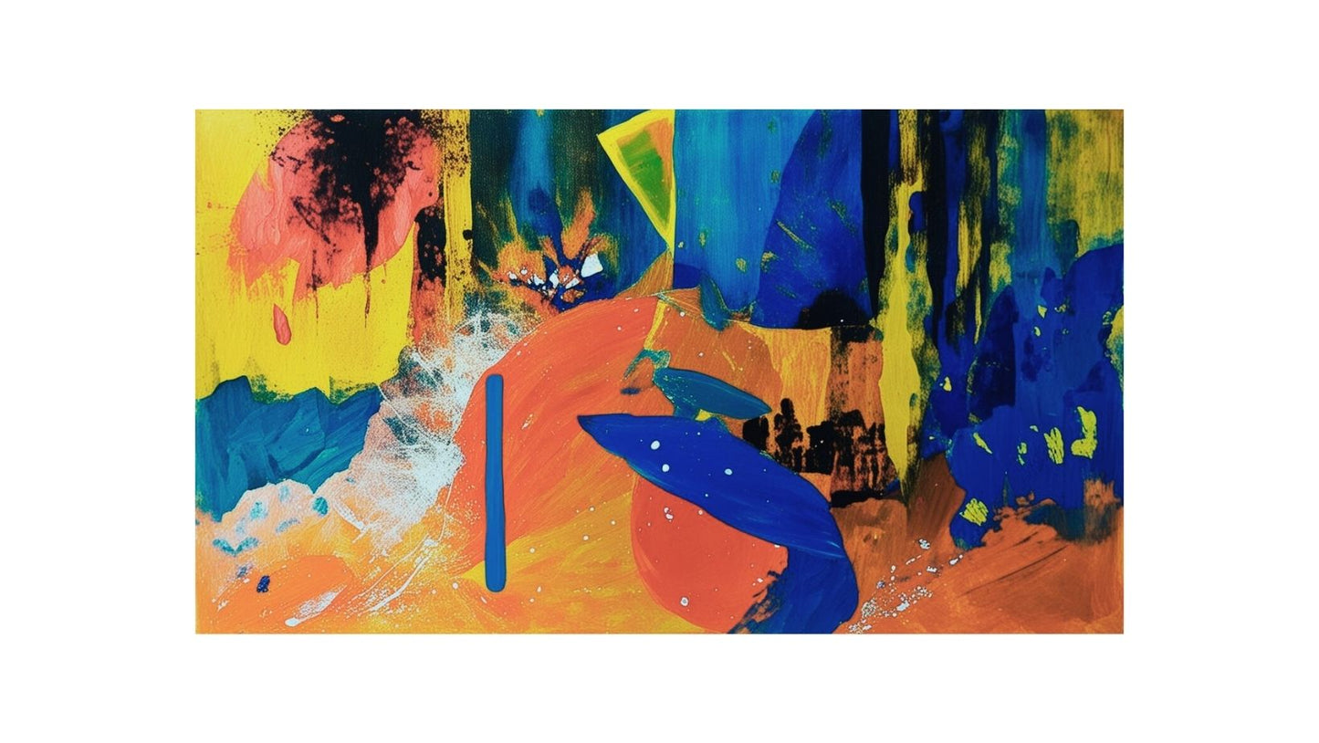 Abstract brush colors, wall art frame by wall and more
