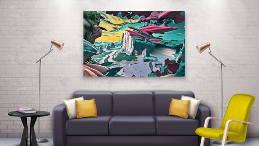 Multicolor modern brush,Canvas wall art by wall and more