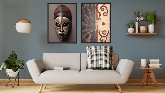 African mask, wall art frames by wall and more