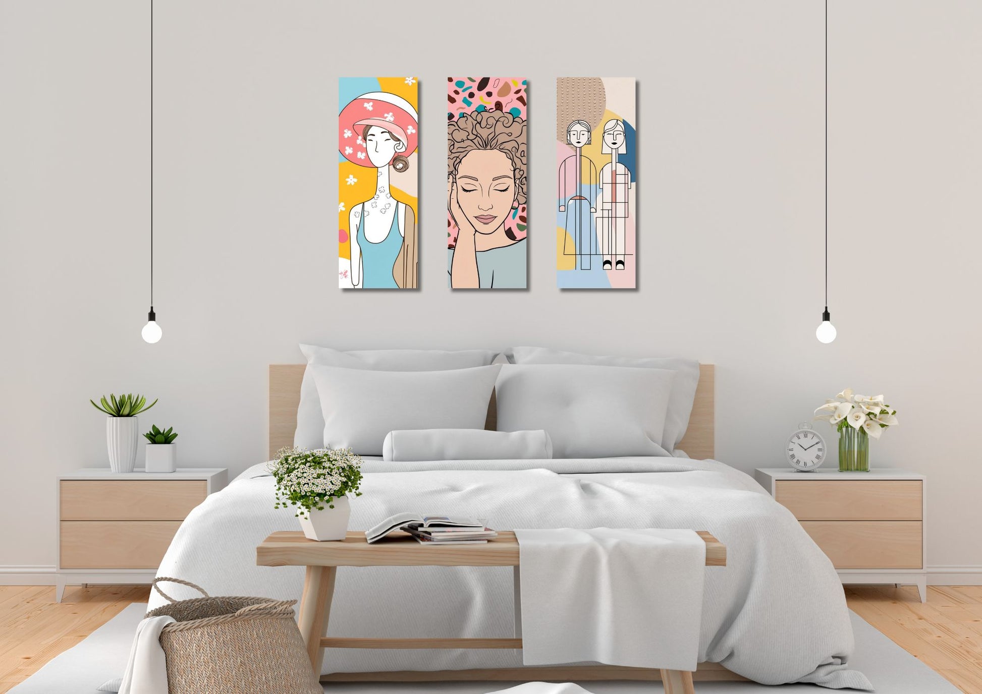 Abstract woman digital design, Canvas wall art by wall and more