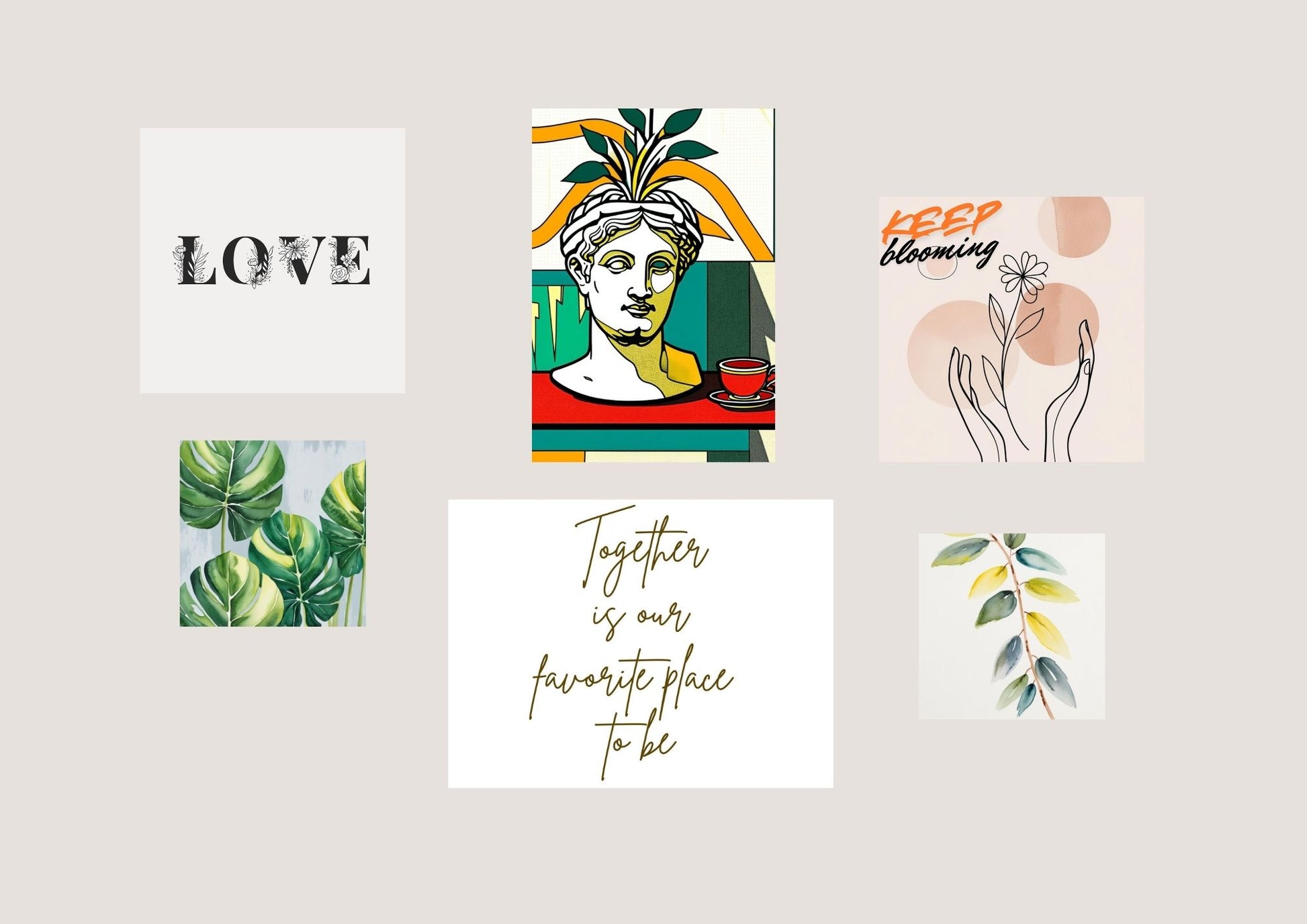 Calligraphy and abstract mood, wall art frames by wall and more