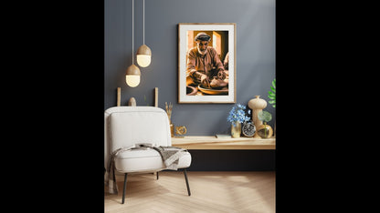 A man crafting a pottery Photography, wall art frame by wall and more