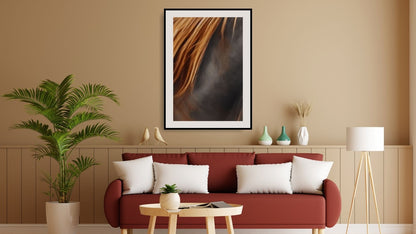 A close-up for an arabian horse mane, wall art frame by wall and more