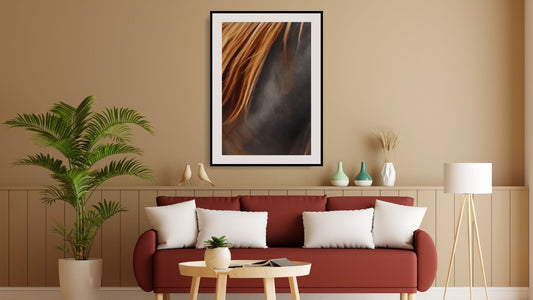 A close-up for an arabian horse mane, wall art frame by wall and more