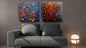  vibrant and complex abstract composition with a strong emphasis on line, color, and organic shapes, wall art canvas by wall and more