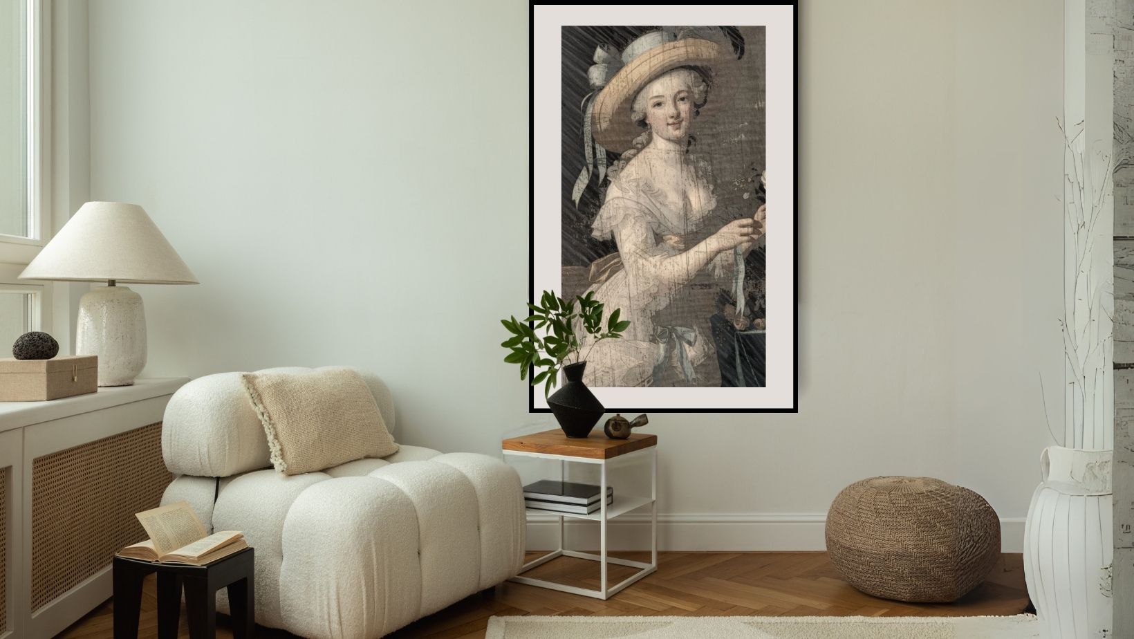 Timeless Elegance of antique portrait, wall art frame by wall and more