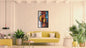 Abstract style geometric forms and color relationships, wall art canvas by wall and more