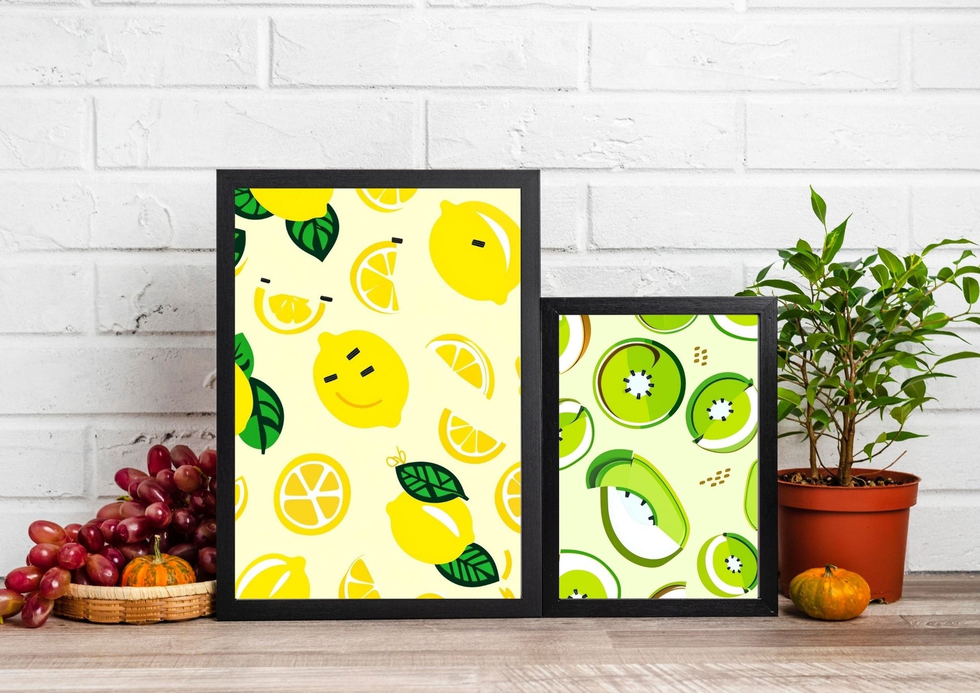 Fruit pieces design, wall art frames by wall and more