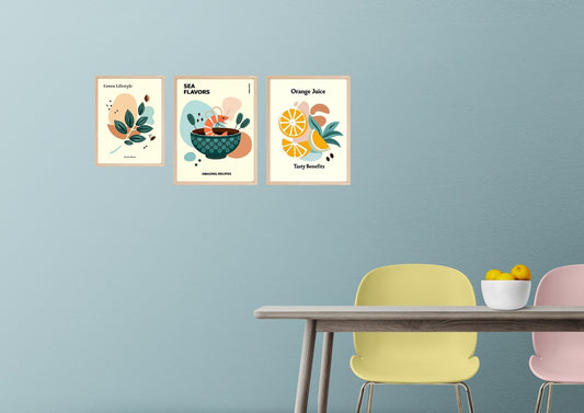 Food styling design, wall art frames by wall and more