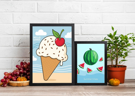 Hello summer design, wall art frames by wall and more