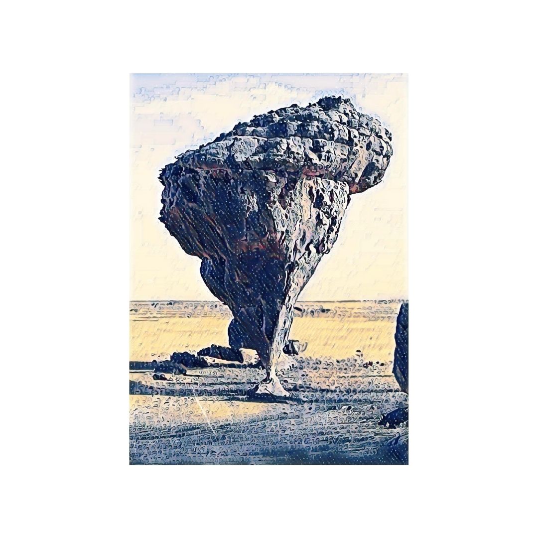 Stylized painterly of chicken leg rock. wall art canvas frame by wall and more