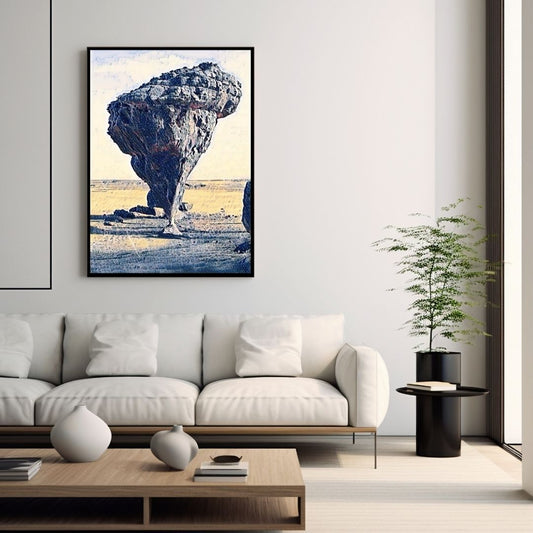 Stylized painterly of chicken leg rock. wall art canvas frame by wall and more