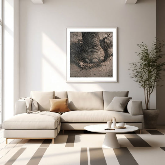 Monochromatic strong step in life. wall art frame by wall and more