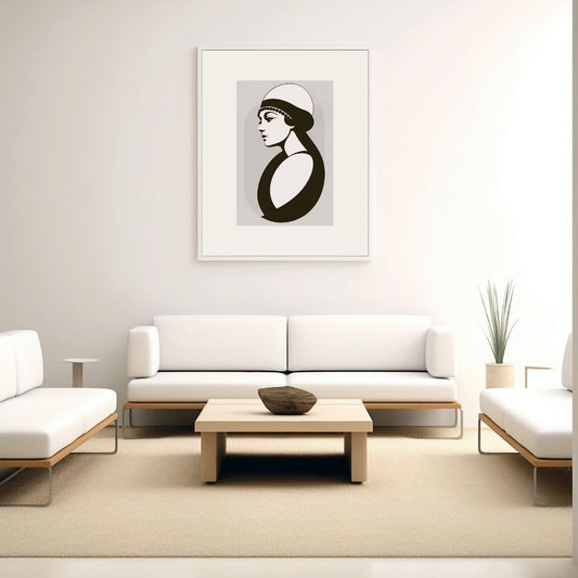 Minimalist bold aesthetic woman profile. wall art  frame by wall and more
