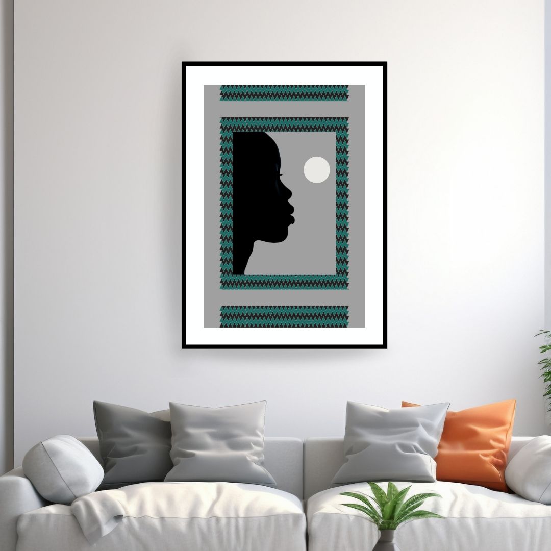 Hope modern minimalism in african cultural resonance. wall art canvas frame by wall and more