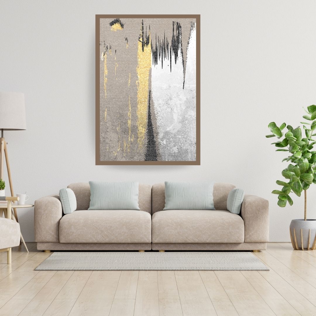 Golden Fracture, a modern abstract with a highly textured design. Wall art canvas frame by wall and more