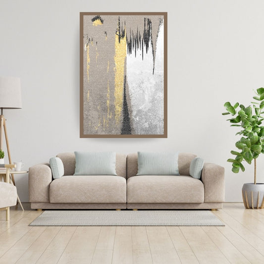Golden Fracture, a modern abstract with a highly textured design. Wall art canvas frame by wall and more