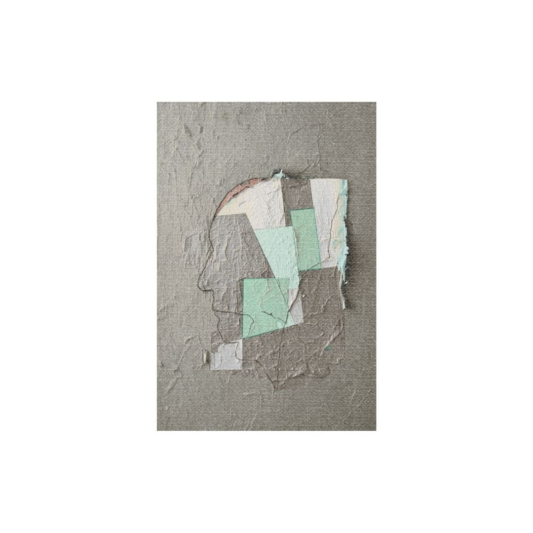 Torn Thought, an abstract textured with a sculptural effect design. Wall art canvas frame by wall and more
