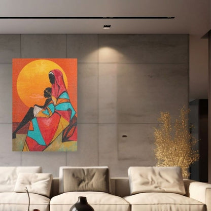 Embracing with passion, a modern geometric abstract approach. Wall art canvas by wall and more