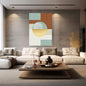 Halftone Horizon, Mid-Century Modern Abstract. Wall art canvas by wall and more