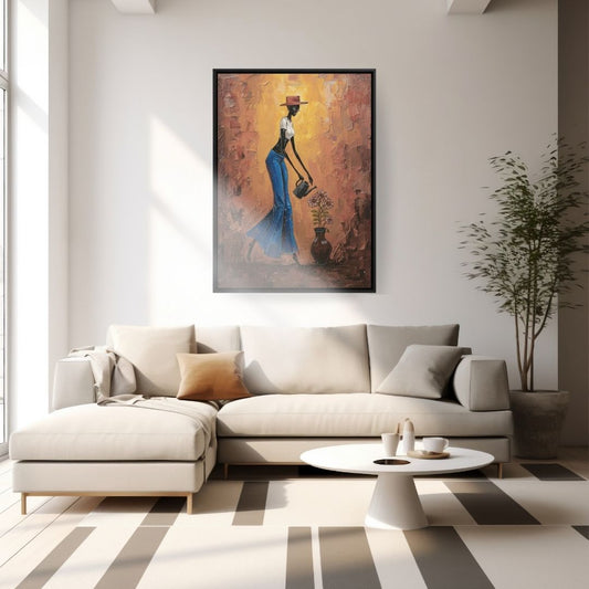 Graceful Nurturer — A symbolism of nurturing and the care to sustain life. Wall art canvas frame by wall and more