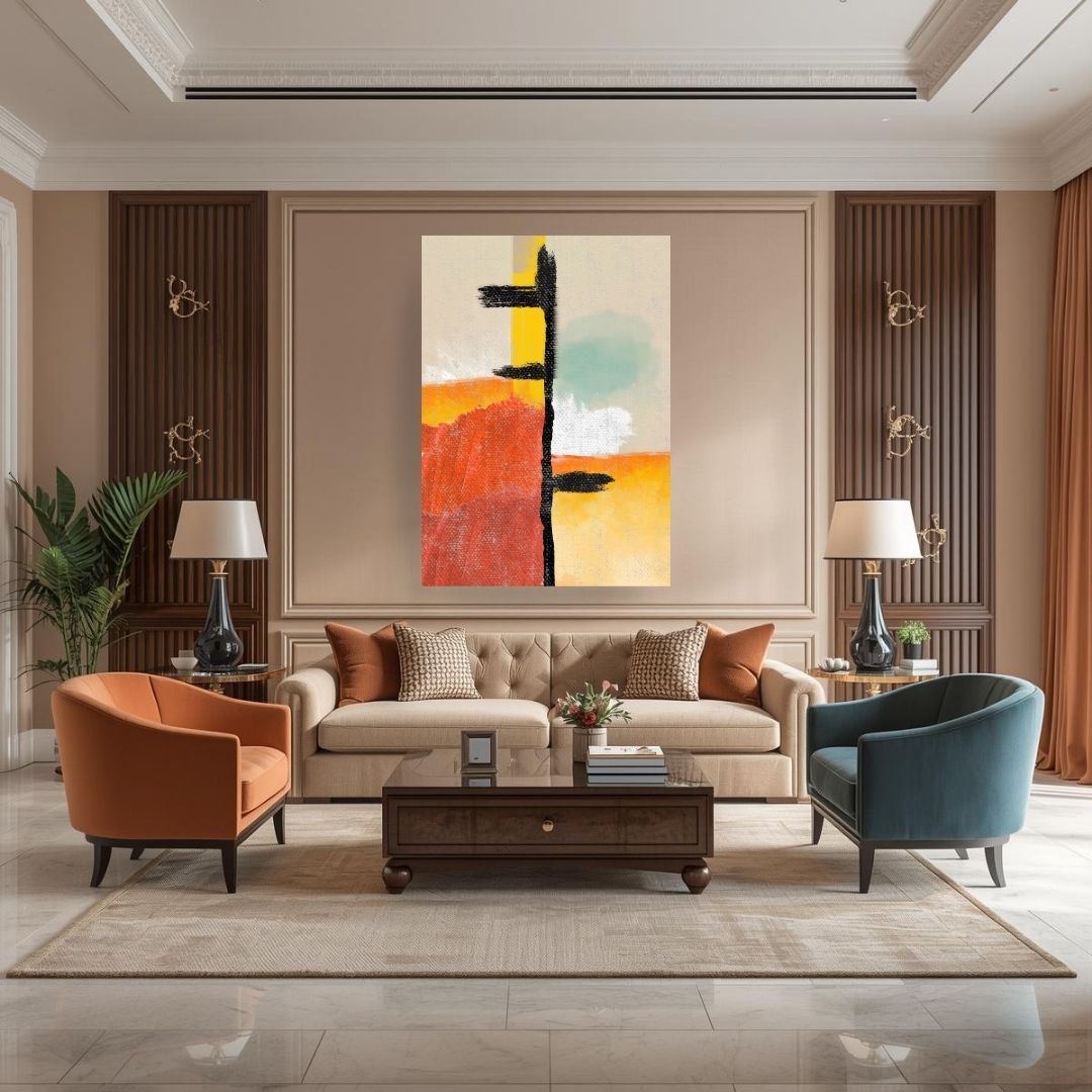  The Crosscut Balance — An abstract of a dynamic equilibrium through a juxtaposition. Wall art canvas by wall and more