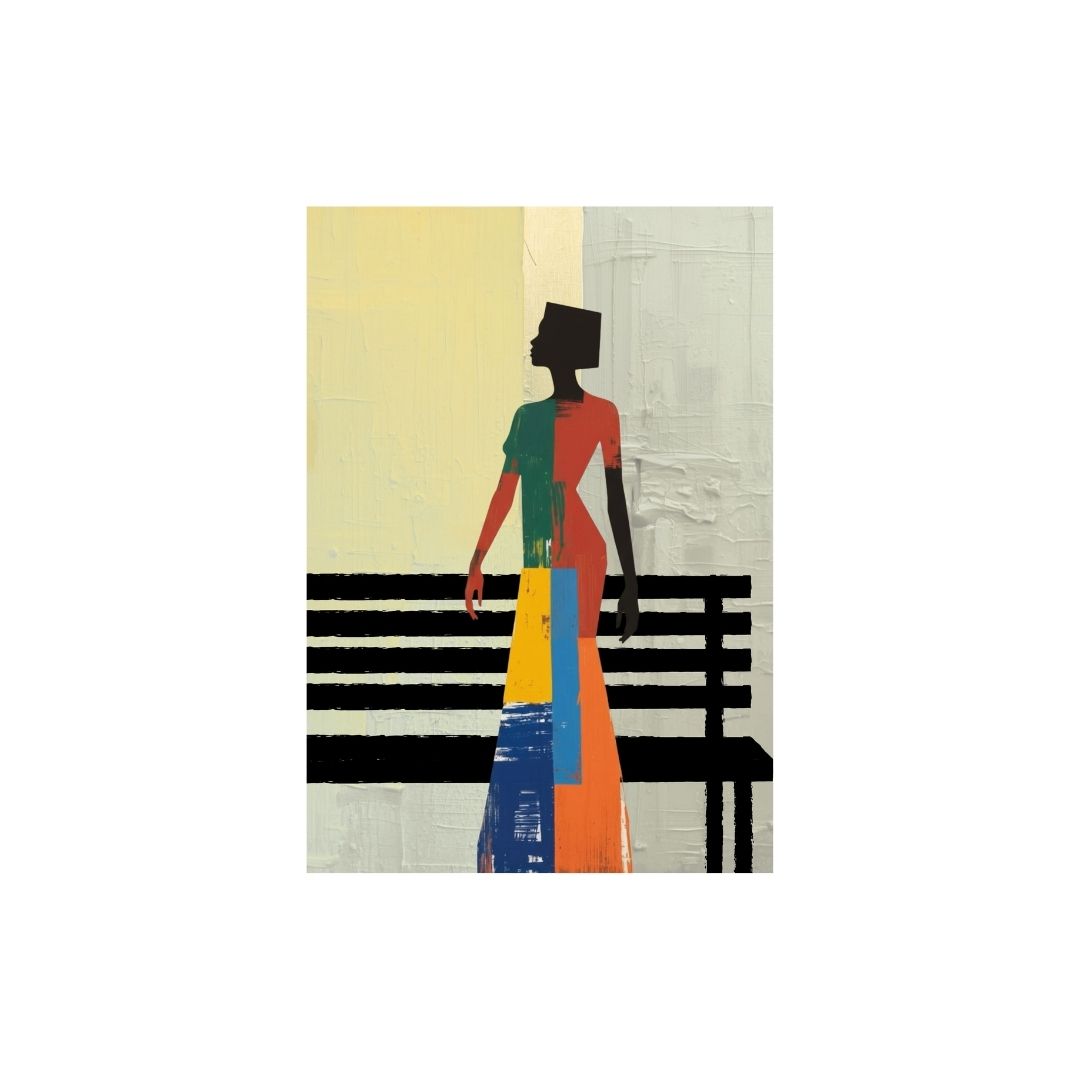 Confrontation  — A bold, abstract aesthetics with stylized figuration. Wall art canvas by wall and more