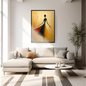 The Silent Dance — A textured, abstract figurative art. Wall art canvas frame by wall and more