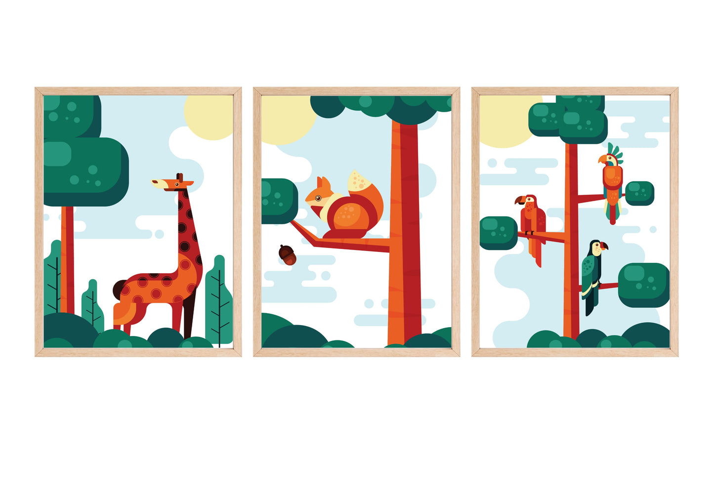 Jungle life, wall art frames