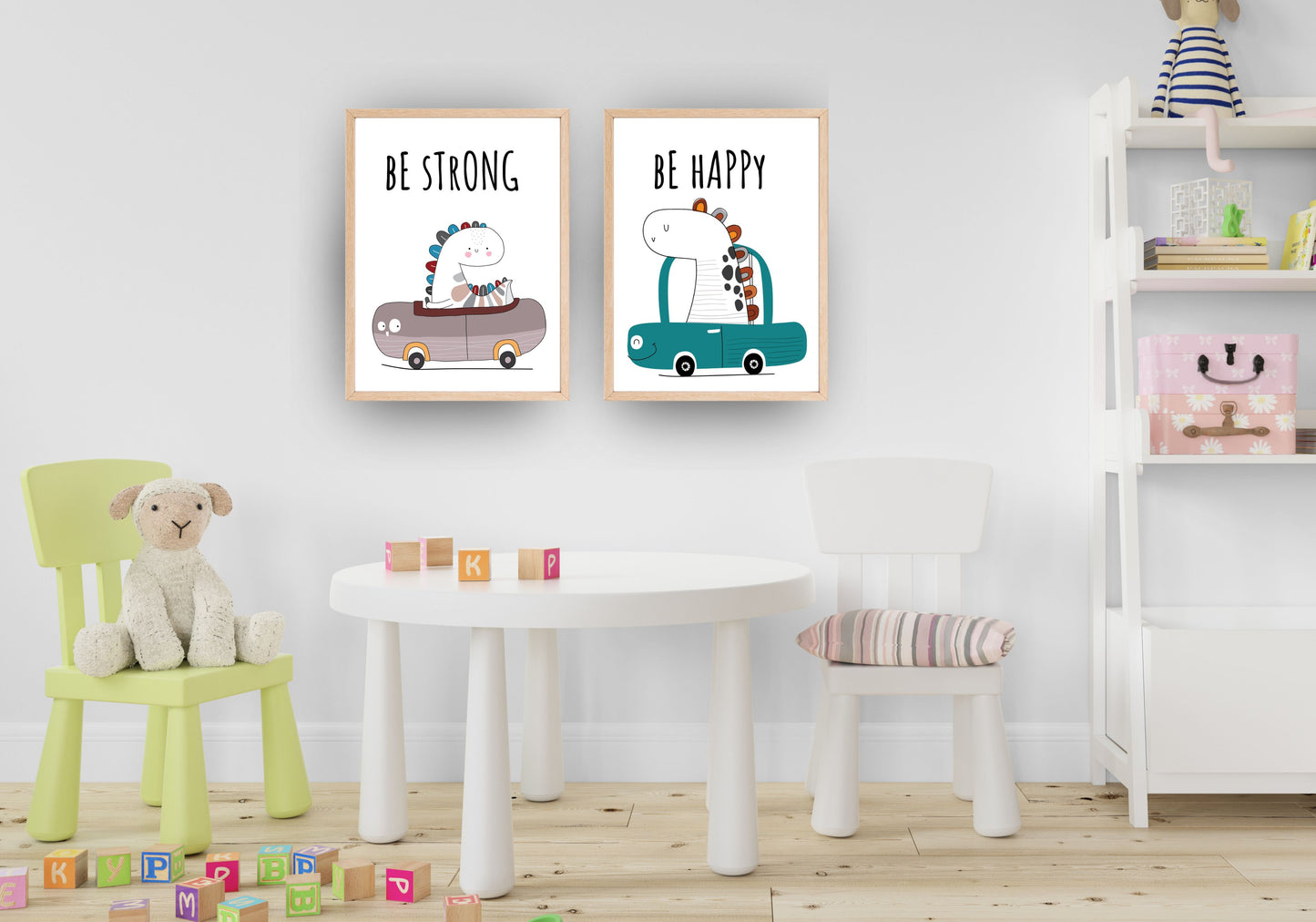 Dino in a car, wall art frames, by wall and more