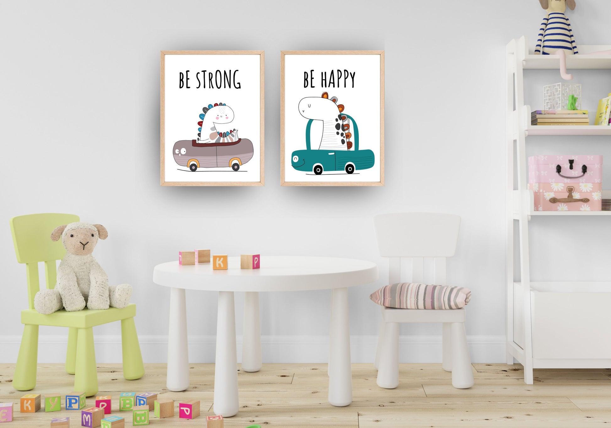 Dino in a car, wall art frames, by wall and more