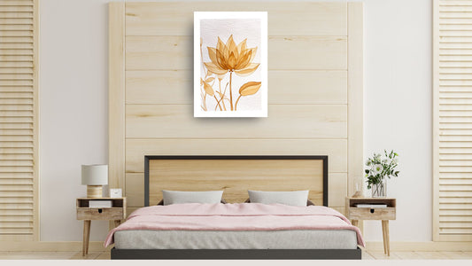 Flower sketch with texture design, wall art frame by wall and more