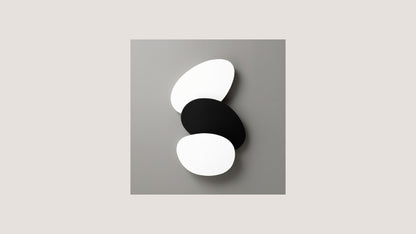 A modern, abstract design with strong geometric elements, wall art frames by wall and more