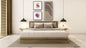A modern, abstract design with strong geometric elements (beige), wall art frames by wall and more