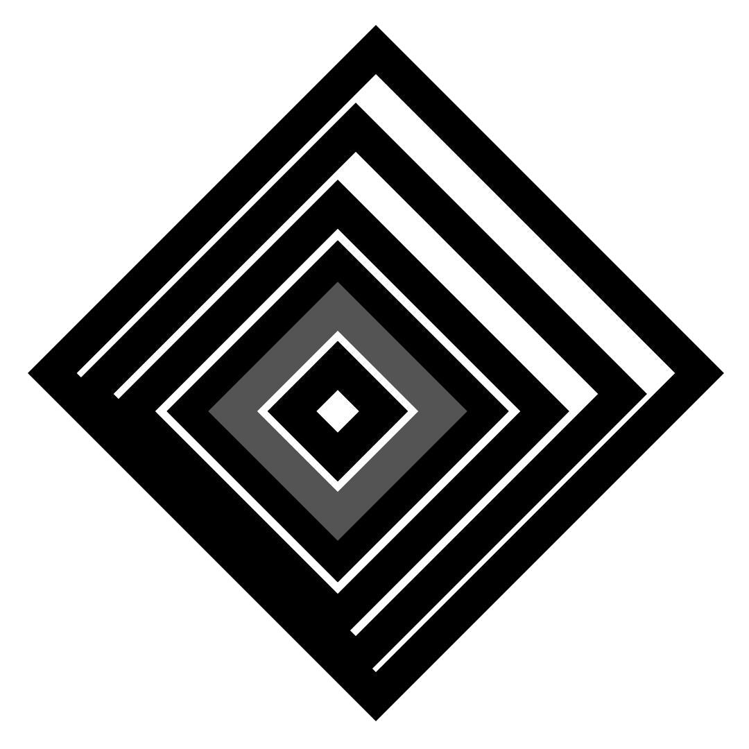 Monochromatic Optical Wall Art  featuring bold geometric Op Art illusions with concentric diamonds in black and white. Ideal Modern or Retro Bedroom Decor.